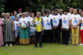 La famille d'Alain-Claude Bilie-By-Nze, réunie à Akanda le 23 mai 2026 pour briser trente-neuf jours de silence. © D.R.