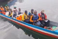Les examinateurs lors de l'embarquement au quai de Forasol. © GabonReview