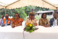 Marie-Françoise Dikoumba (au centre) et quelques officiels le 8 mai 2026. © GabonReview