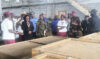 Brigitte Onkanowa lors de la visite de la base logistique du Service de santé militaire, le 28 mai 2026. © D.R.