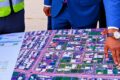 Plan projet, voirie, espaces verts, équipements publics, zone commerciale : sur le plan d'aménagement scruté par le ministre Mays Mouissi, la grammaire classique de la fabrique urbaine se redéploie. © GabonReview (capture d’écran)