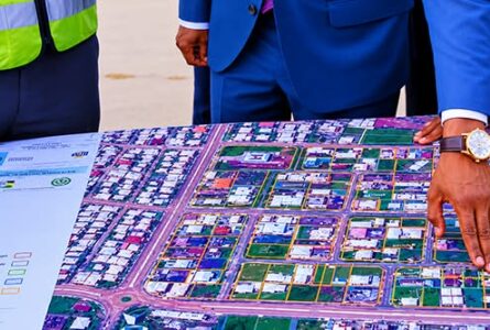 Plan projet, voirie, espaces verts, équipements publics, zone commerciale : sur le plan d'aménagement scruté par le ministre Mays Mouissi, la grammaire classique de la fabrique urbaine se redéploie. © GabonReview (capture d’écran)