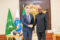 Le président Oligui Nguema posant avec le diplomate italien, Stefano Moscatelli, le 21 mai 2026, à Libreville. © D.R.