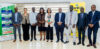 Le maire de Port-Gentil Pascal Houangni Ambouroué posant avec les responsables de Clean Africa, le 5 mai 2026 à Libreville. ©D.R