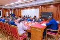 «Certains prélèvements n'ont aucun texte de loi. Appelons cela par son nom : du racket institutionnel», dixit Brice Clotaire Oligui Nguema, le 20 mai 2026. © Com présidentielle Gabon