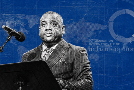 Roll Stéphane Ngomat, le candidat que le Gabon a choisi, puis retiré. © illustration IA / GabonReview