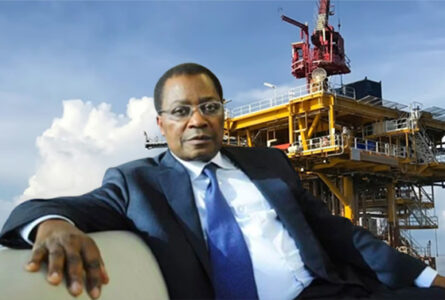 Samuel Dossou-Aworet, fondateur du groupe Petrolin. Ancien directeur général des Hydrocarbures du Gabon, il pèse aujourd'hui près de 540 milliards de francs CFA. © GabonReview (montage)