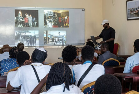 Un moment du panel à EM-Gabon. © D.R.