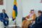 Mays Mouissi et l’ambassadeur d’Arabie saoudite au Gabon, Farraj Ben Nader, le 13 mai 2026, à Libreville. © D.R.