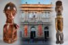 Le musée d’Aquitaine à Bordeaux et, de part et d'autre, des pièces provenant de la collection Petit. © Lysiane Gauthier / Mairie de Bordeaux