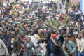 Lors d’une marche anti-migrants à Yeoville, Johannesburg, le 30 avril 2026. © AFP
