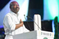 Ali Bongo Ondimba, le 2 avril 2023, lors des cérémonies marquant le 55e anniversaire du PDG, première fois qu'il évoquait publiquement l'AVC subi en 2018. © D.R.