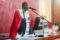 Dans la peau du rôle. Eddy Minang, procureur général, lors du procès qui l'a rendu célèbre, et peut-être vulnérable. © D.R.