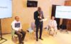 Les professeurs Ndang Ngou Milama Steevy, Aurel Messas et le docteur Crépin Ollendé, lors de la rencontre du 2 juin 2026, au Centre Diagnostic de Libreville. © GabonReview