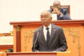 Jean Gaspard Ntoutoume Ayi à la tribune de l'Assemblée nationale, lors du Débat d'orientation budgétaire, le 27 juin 2026. © D.R.