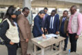 Le premier adjoint au maire de la commune de Libreville, Jean Jacques Kangué, sur le chantier du futur centre commercial, le 8 juin 2026. © D.R.