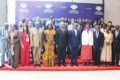 Le vice-président du gouvernement, Alexandre Barro Chambrier, posant avec la ministre du
Tourisme, Marcelle Ibinga-Itsitsa, le vice-président du gouvernement, Hermann Immongault et
les autres officiels. © GabonReview