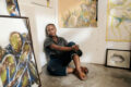 Naïla Opiangah dans son studio à Accra, en mai 2026. © Nao Mikadi/AFP