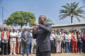 Un échange «à bâton rompu» de près de trois heures : Oligui Nguema devant les agents de la SEEG, à Jean Violas, le 29 juin 2026. © Communication présidentielle Gabon