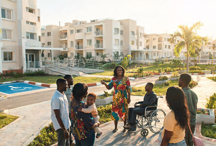 Haresse Kengue défend la vision d’une société plus équitable et solidaire où le droit au logement participe de l’inclusion et de la dignité pour tous (Illustration IA). © GabonReview