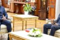 Brice Clotaire Oligui Nguema et Eugène M'Ba, le 3 juin 2026, au palais présidentiel. © Com. présidentielle
