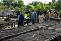 Le gouverneur de Libreville ainsi que sa délégation sur place à Cocobeach.© D.R.