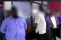 Une vue des agents interpellés. © Capture d’écran/Gabon 1ère 