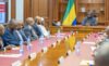 Un moment de la séance de travail au palais présidentiel. © Communication présidentielle - Gabon