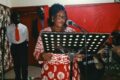 Marie Joselle Itsana s’exprimant le 14 juillet 2026 au siège du parti, à Libreville. © D.R.