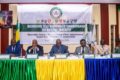 Quelques  membres du Bureau exécutif de l'Association des maires du Gabon (AMG), réunis, le 29 juillet, à Libreville. © D.R.