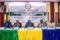 Quelques  membres du Bureau exécutif de l'Association des maires du Gabon (AMG), réunis, le 29 juillet, à Libreville. © D.R.