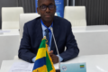 Le ministre de la Justice, Garde des Sceaux, chargé des Droits humains, Augustin Emane, lors de la 61e session du Conseil des ministres Ohada, à Lomé. © D.R.