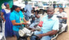 Une opération de prise de tension lors de la caravane Acti-Jeunes 3.0, le 25 juillet 2026. © GabonReview
