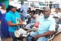 Une opération de prise de tension lors de la caravane Acti-Jeunes 3.0, le 25 juillet 2026. © GabonReview