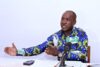 Le leader de la société civile, Man Mambondou, lors de son point de restitution, le 28 juillet 2026 à Port-Gentil. © GabonReview