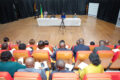 La ministre de la Fonction publique et du Renforcement des capacités, Laurence Ndong, et ses collaborateurs face aux DCRH, le 2 juillet 2026, à Libreville. © D.R.