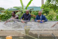 Brice Clotaire Oligui Nguema prenant part à une séance de pêche, le 9 juillet 2026 à Minvoul. © Communication présidentielle