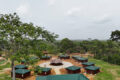 Vue aérienne de Minvoul Lodge, l'établissement de Nkok Akom où le président Oligui Nguema a passé la nuit lors de son passage dans le Woleu-Ntem. © D.R