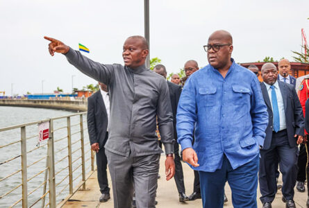 Le président Oligui Nguema et son homologue congolais sur le site de la Baie des Rois, le 24 juillet 2026 à Libreville. © Communication présidentielle