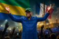 Brice Clotaire Oligui Nguema. Une heure de questions-réponses avec la diaspora est inscrite au programme de la rencontre parisienne. (Visuel extrait de l'affiche du Grand concert organisé par la diaspora gabonaise de France). © Gabondailynews / GabonReview