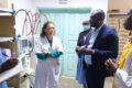 La ministre de la santé, Pr Elsa Joséphine N'Kana Ayo-Bivigou, lors de sa tournée à Port-Gentil. © GabonReview
