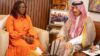Tête à tête entre la Pr Marcelle Ibinga-Itsitsa, et l’ambassadeur du Royaume d’Arabie saoudite près la République gabonaise, Farraj Bin Nader, le 29 juillet 2026, à Libreville. © D.R.