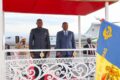 A l’aéroport international Hassan-Djamous, le chef de l’État gabonais a été accueilli par le Premier ministre tchadien, l’ambassadeur Allah-Maye Halina. © Communication présidentielle