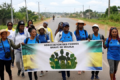 les «Femmes Braves» de Mouila allant en direction de Libreville avant d’être stoppées. © La Une Média Gabon