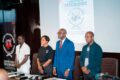 Des membres du comité d'organisation, lors de la conférence de presse. © Facebook/EstuaireTaekwondo CLUB
