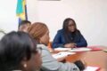 La ministre des Affaires étrangères lors de la séance de travail. © D.R.