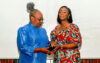 Laetitia Mebaley, Présidente des AFG et Justine Mintsa, recevant le prix spécial Art et Culture, le 31 juillet 2026 à Libreville. © D.R.