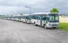 Quelques-uns des bus de la CNT avant leur déploiement. © D.R.