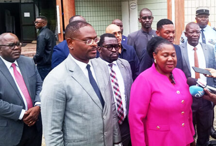 Marie Françoise Dikoumba à la sortie de la rencontre avec les populations impactées, le 24 août 2026. © D.R.