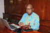 Jean Yves Mouamba, président de l’Association des parents d’étudiants des classes préparatoires aux Grandes écoles (CPGE) du Lycée national Léon Mba lors de son passage à la Rédaction. © GabonReview